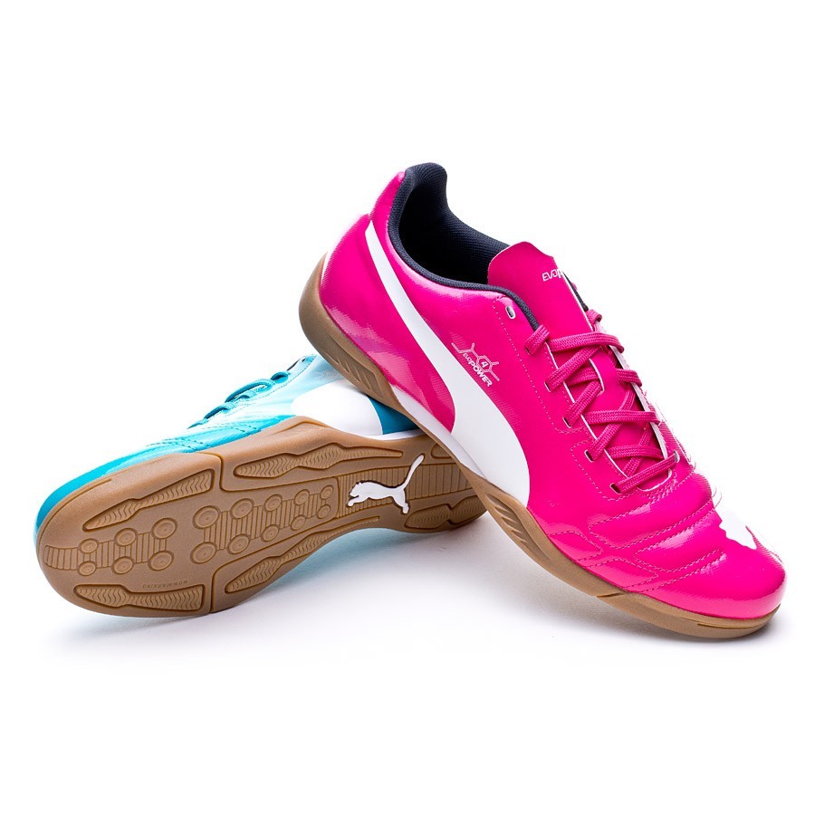 puma blue and pink indoor shoes